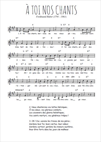 A toi nos chants